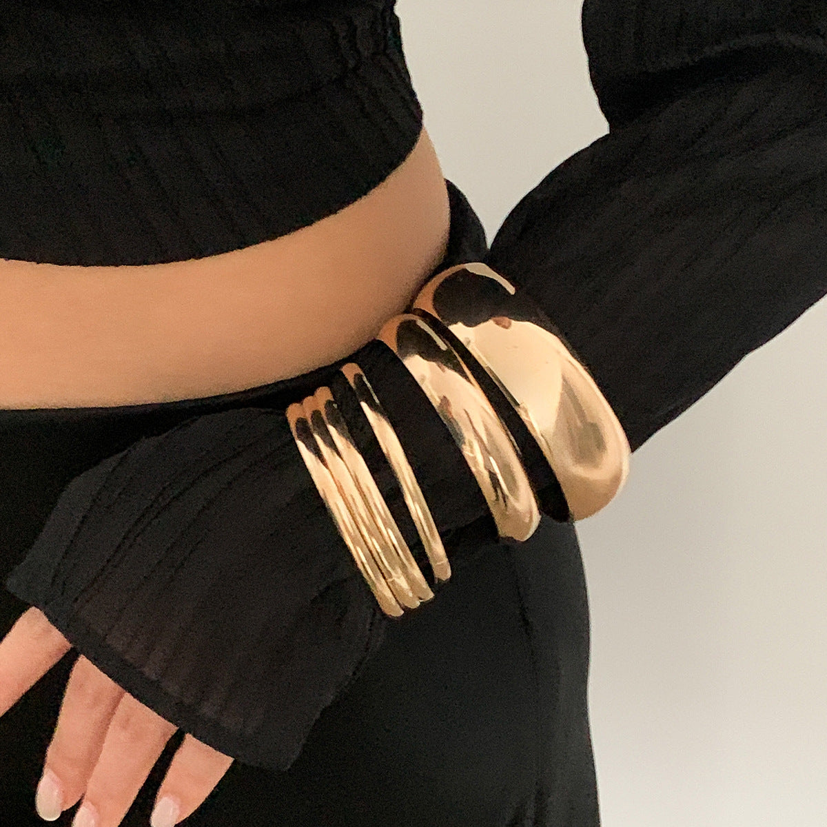 Cross-Border Metal Bracelet Set Wide & Stylish