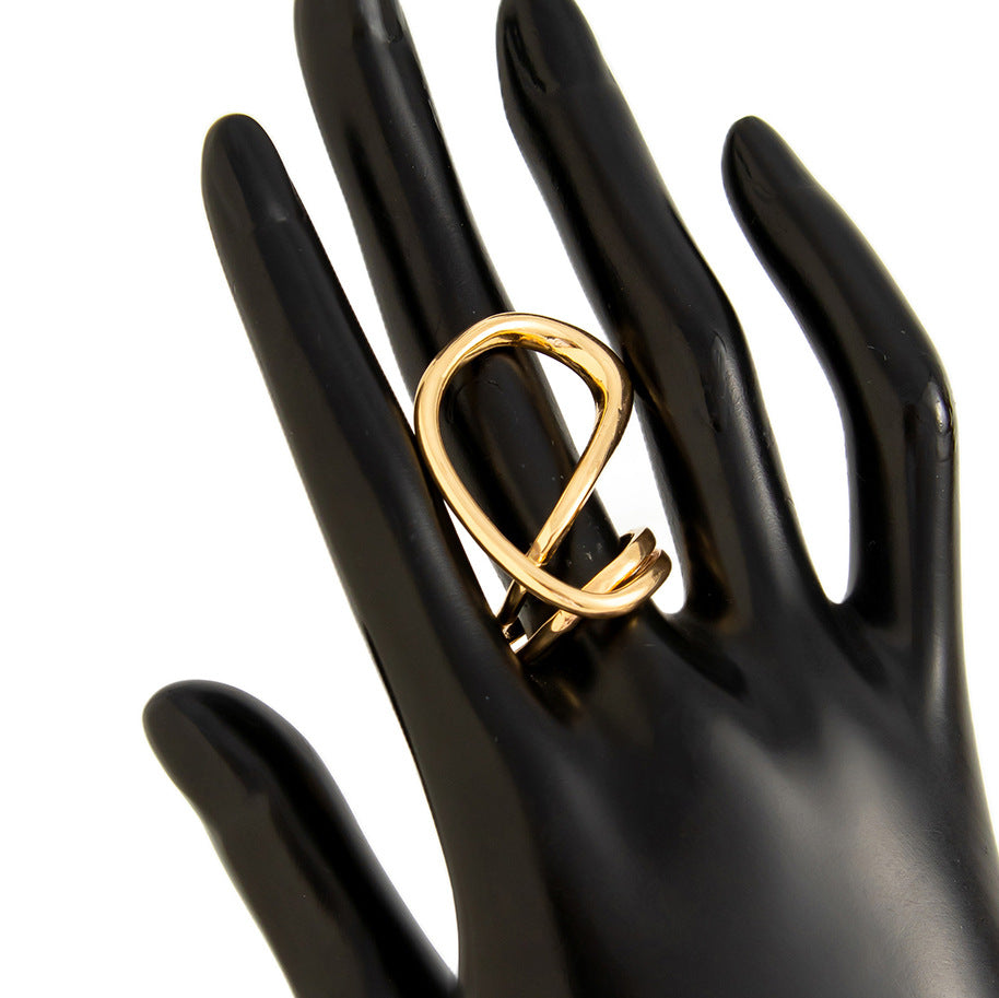 Glossy Irregular Metal Open Bracelet