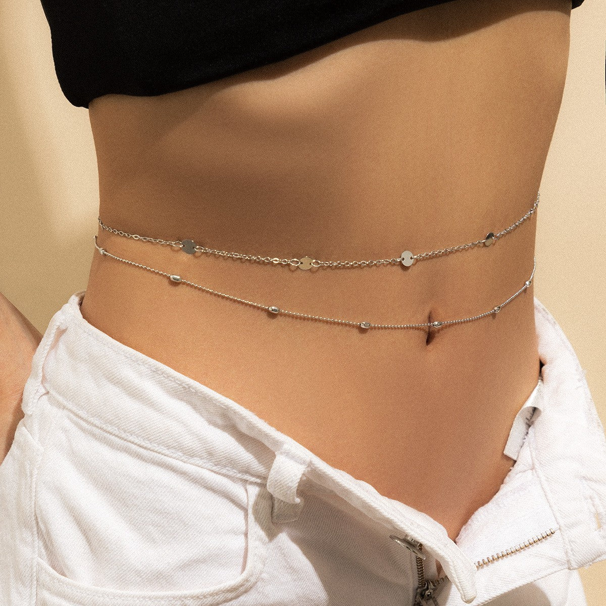 Geometric Sequin Body Chain Set – Hip-Hop Street Style Jewelry