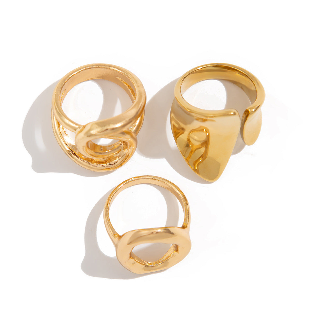 Glossy Water Drop Open Ring Niche INS Style with Personality Design