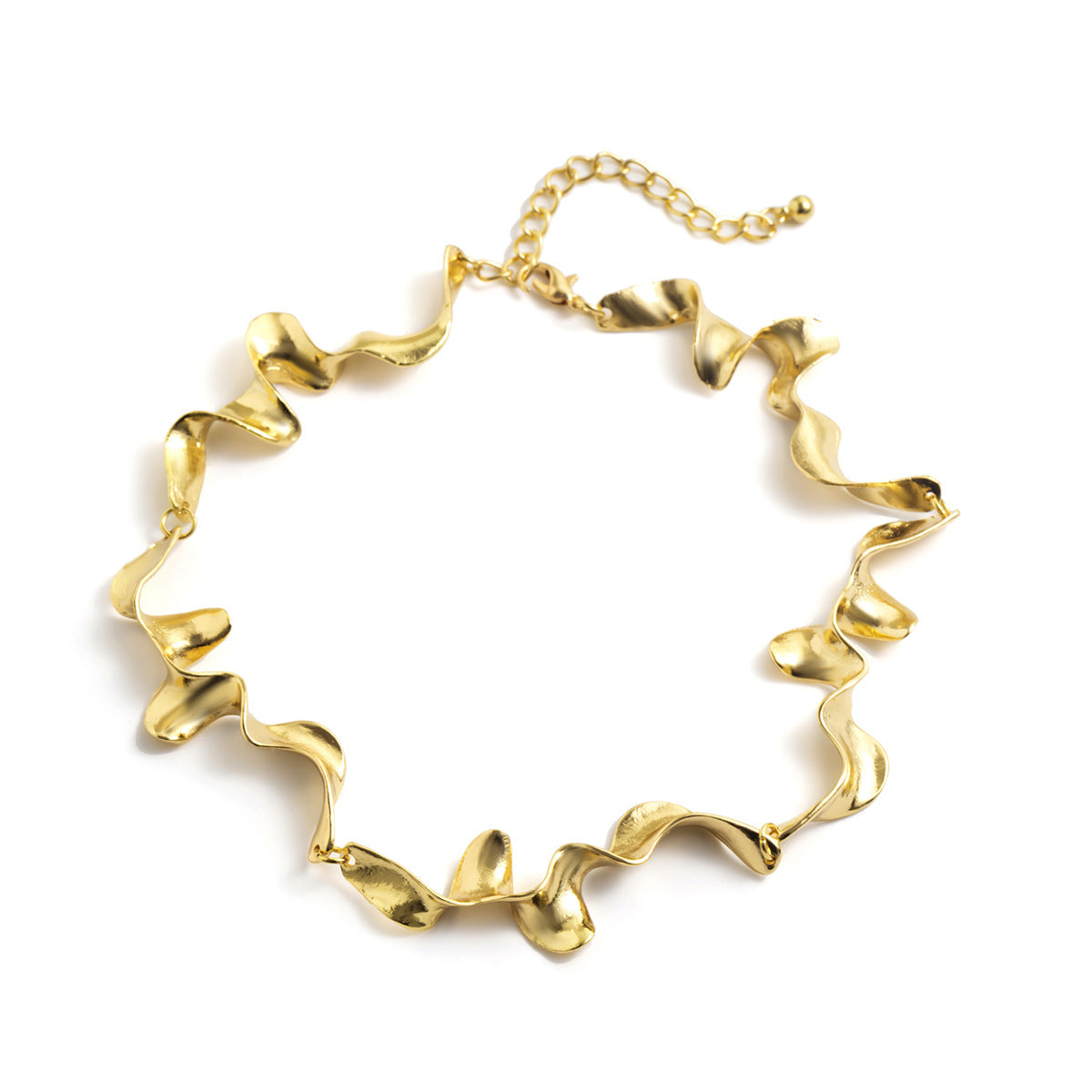Twist Design Lava Texture Choker Necklace