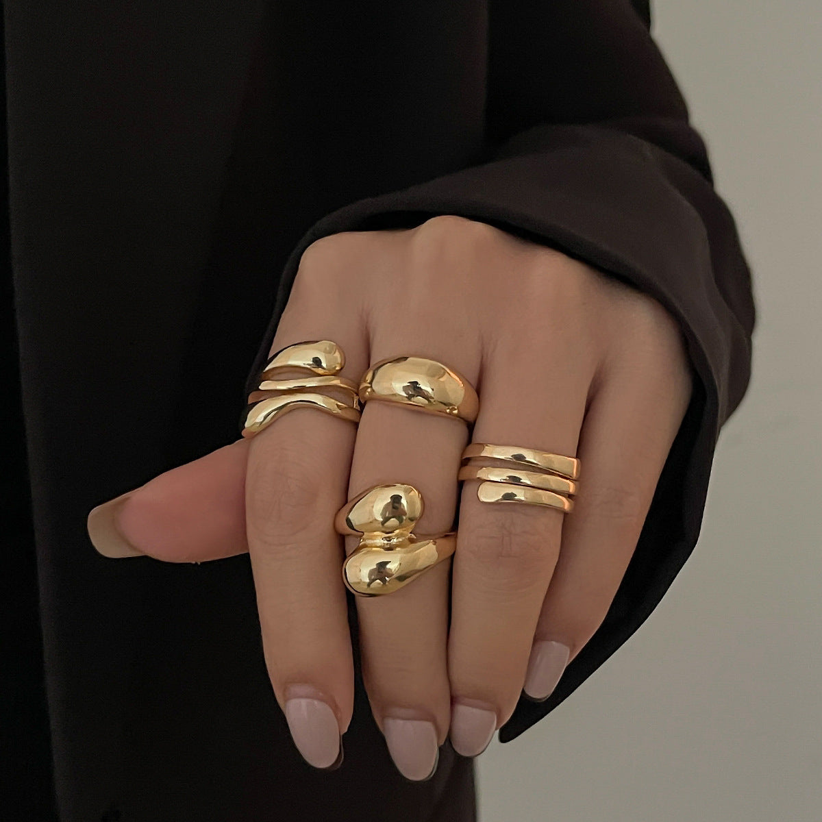 Statement Geometric Metal Bracelet Bold & Glossy