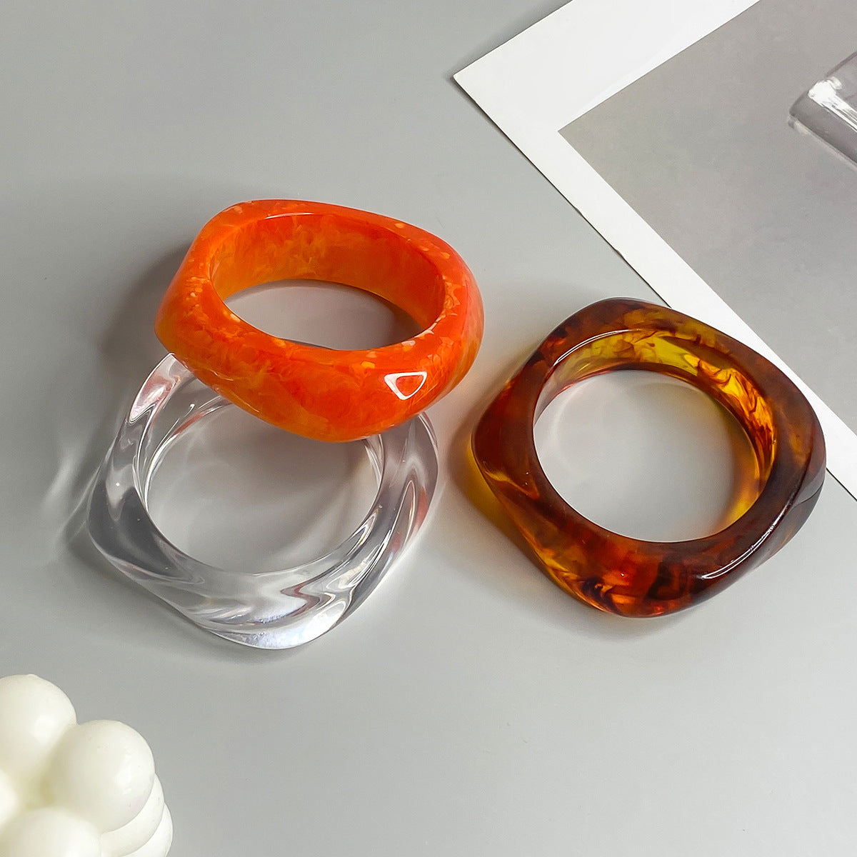 European INS Style Acrylic Bracelet  Irregular & Bold Design