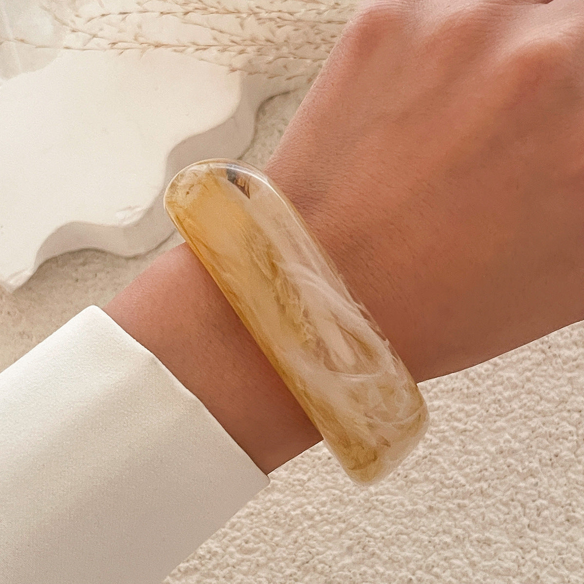 European INS Style Acrylic Bracelet  Irregular & Bold Design