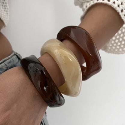 European INS Style Acrylic Bracelet  Irregular & Bold Design