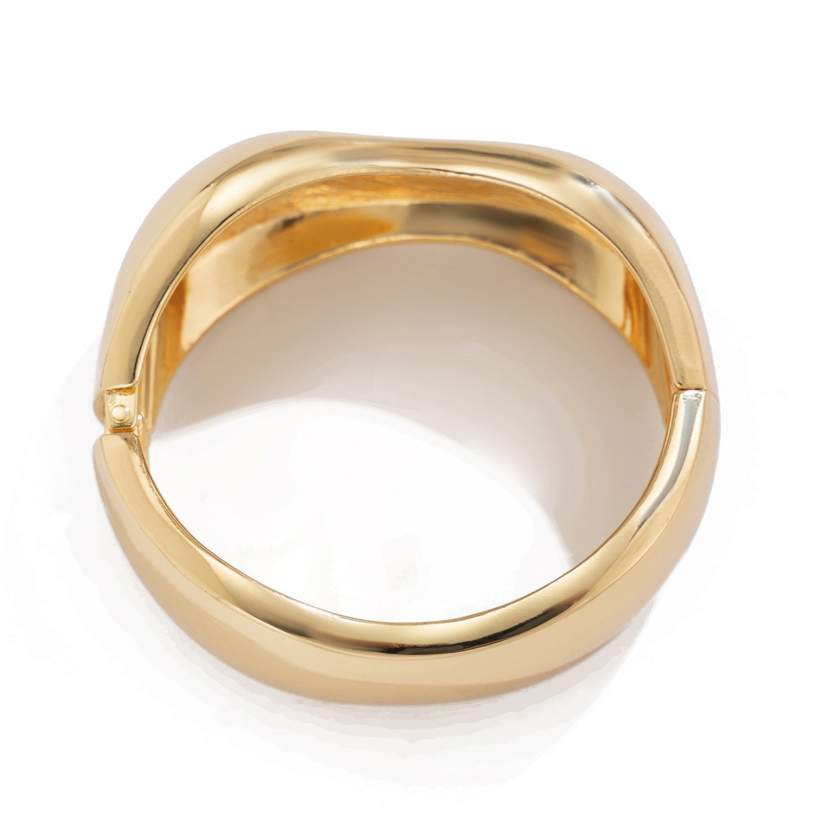 Statement Geometric Metal Bracelet  Bold & Glossy