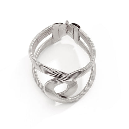 Fashionable Glossy Metal Bracelet  Personalized Hollow Cross Design
