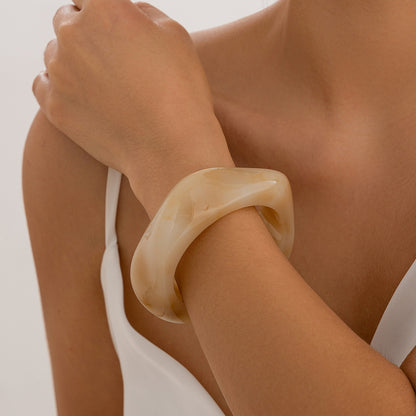 European INS Style Acrylic Bracelet  Irregular & Bold Design