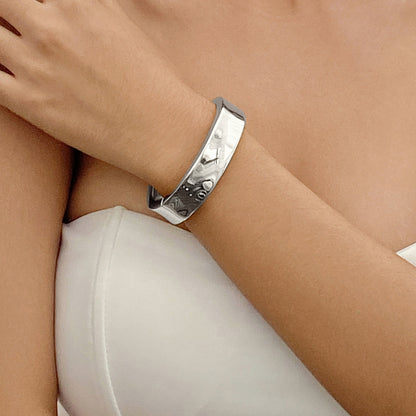 Glossy Irregular Metal Open Bracelet